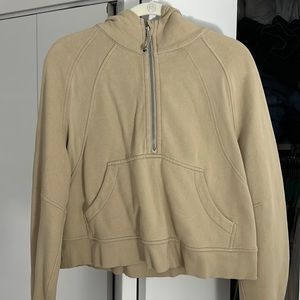 Size M/L Beige Lululemon Scuba Oversized Quarter Zip